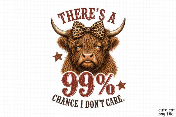 Download Sarcastic Highland Cow Sublimation PNG - Sublimation Collection