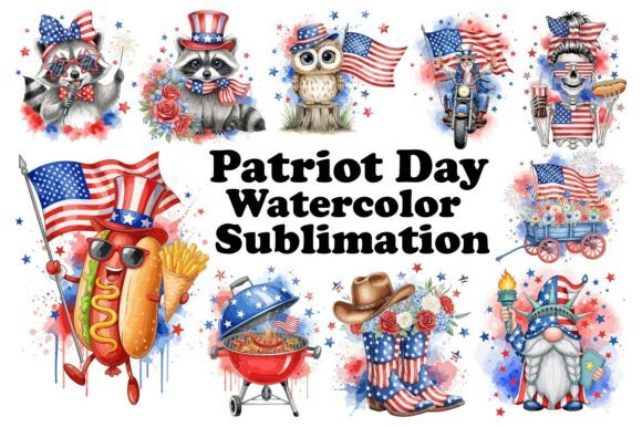 Download Patriot Day Watercolor Sublimation Set - Sublimation Collection