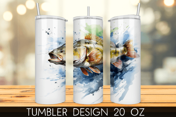 Download Bass Fish Tumbler Wrap Sublimation - Sublimation Collection