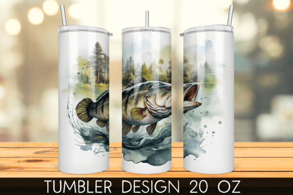 Download Bass Fish Tumbler Wrap Sublimation - Sublimation Collection