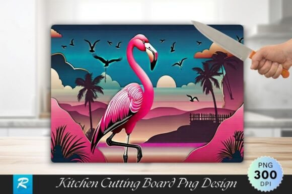 Download Flamingo Cutting Board Sublimation PNG - Sublimation Collection