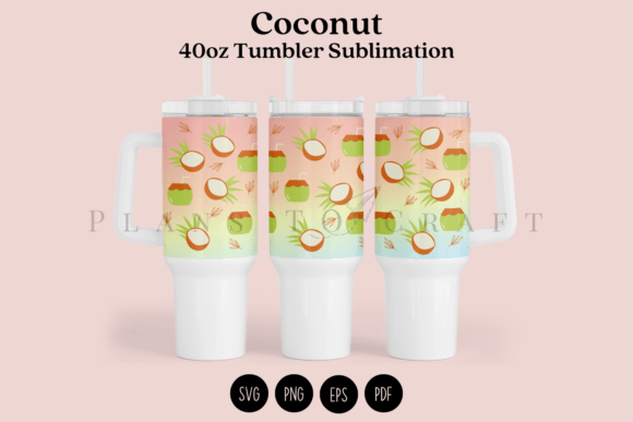 Download Coconut 40oz Tumbler Sublimation Wrap - Sublimation Collection