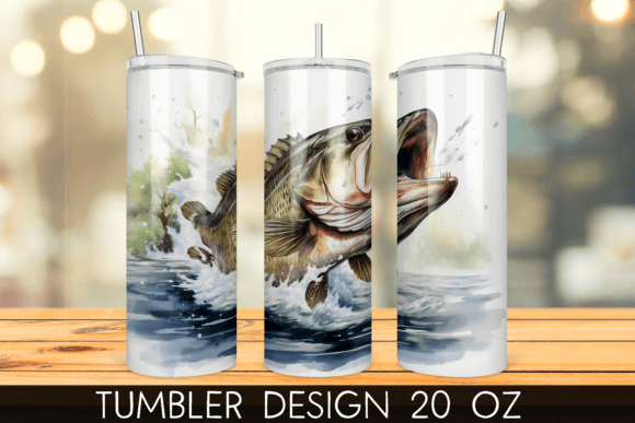 Download Bass Fish Tumbler Wrap Sublimation - Sublimation Collection