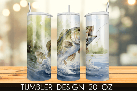 Download Bass Fish Tumbler Wrap Sublimation - Sublimation Collection