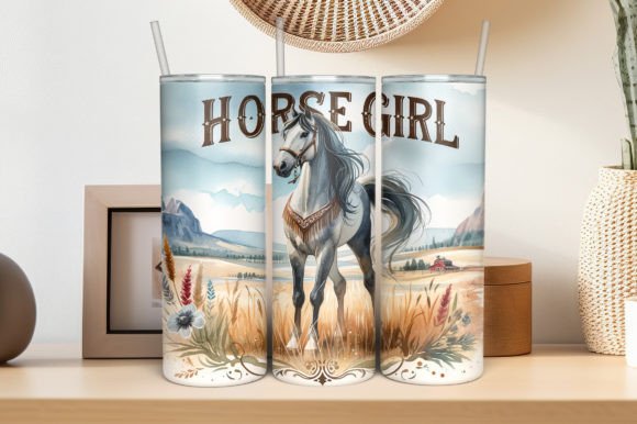 Download Horse Girl Tumbler Sublimation Wrap PNG - Premium Resources