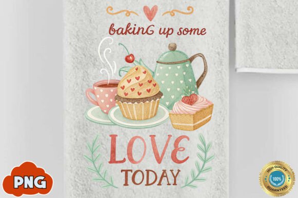 Download Valentine Kitchen Towel PNG Sublimation - Sublimation Collection