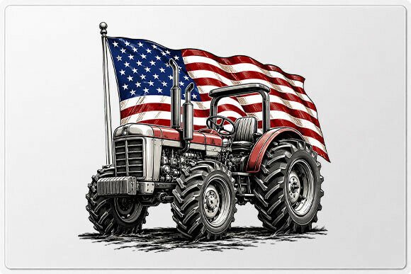 Download Patriotic Farm Tractor PNG - Premium Bundle
