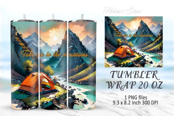 Download Mountains Tumbler Sublimation Wrap PNG - Sublimation Collection