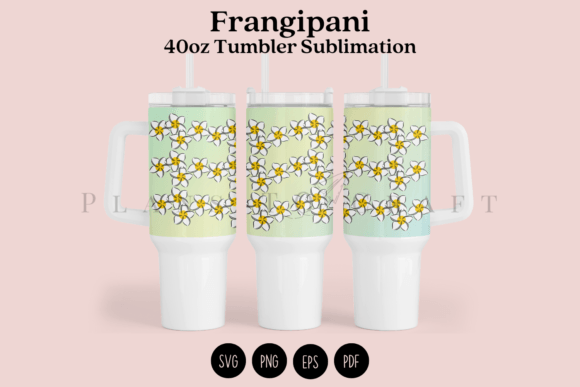 Download Frangipani 40oz Tumbler Sublimation Wrap - Sublimation Collection