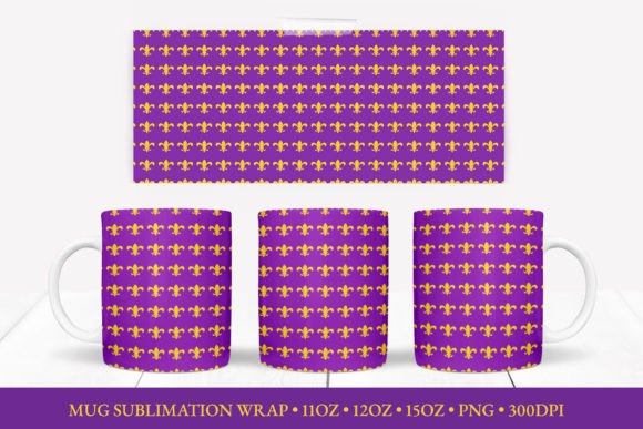 Download Mardi Gras Mug Sublimation Wrap PNG - Premium Resources