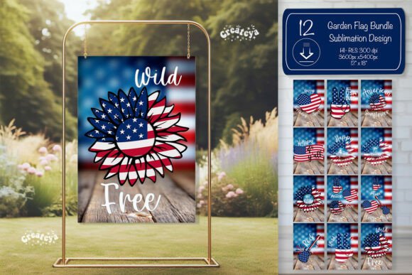 Download 4th of July Garden Flag Png Sublimation - Sublimation Collection