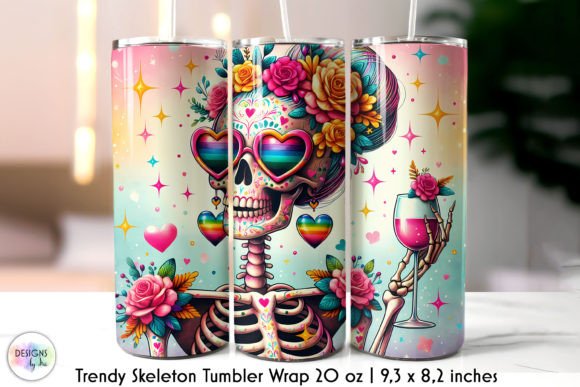 Download Trendy Skeleton Tumbler Sublimation - Sublimation Collection
