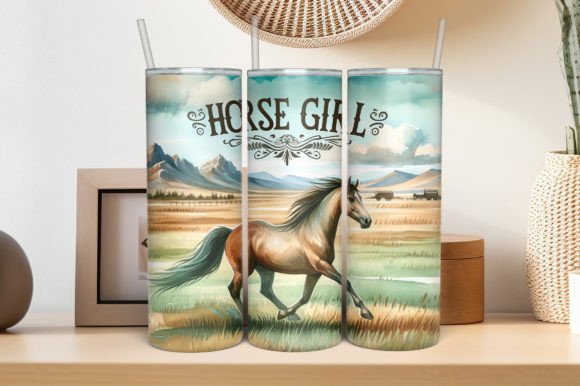 Download Horse Girl Tumbler Sublimation Wrap PNG - Premium Resources