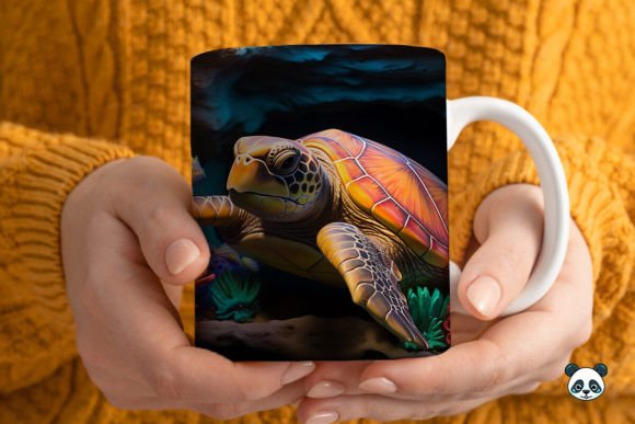 Download 3D Sea Turtle Mug Wrap Sublimation - Sublimation Collection
