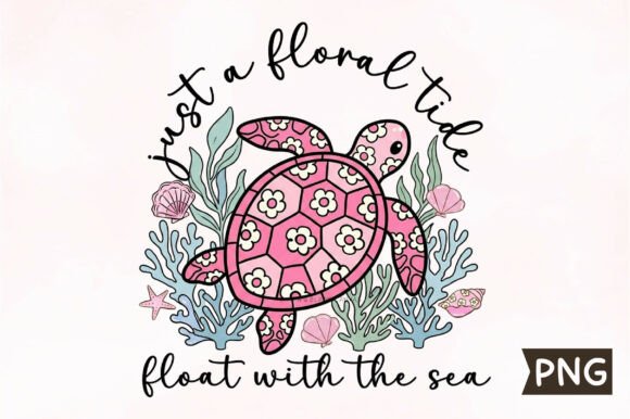 Download Pink Floral Sea Turtle Sublimation - Sublimation Collection