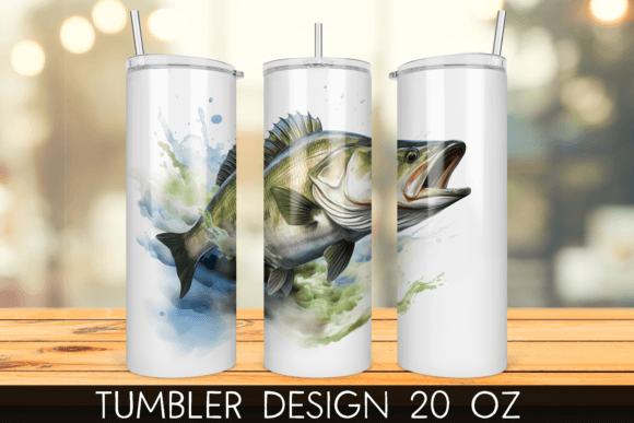 Download Bass Fish Tumbler Wrap Sublimation - Sublimation Collection