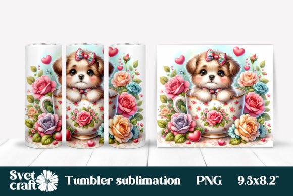 Download Cute Dog Sublimation Tumbler Design - Sublimation Collection