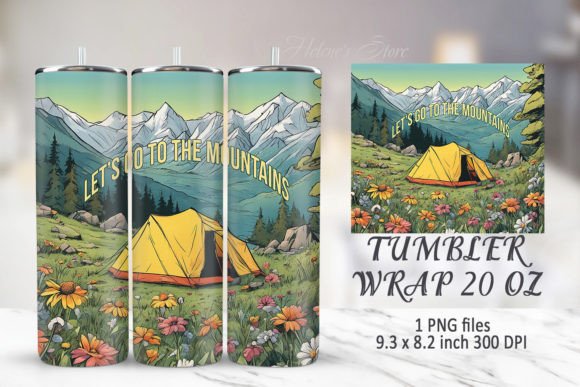 Download Mountains Tumbler Sublimation Wrap PNG - Sublimation Collection
