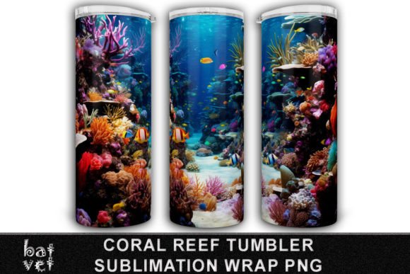 Download Coral Reef Tumbler Sublimation Wrap PNG - Premium Bundle