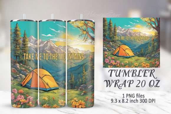 Download Mountains Tumbler Sublimation Wrap PNG - Sublimation Collection