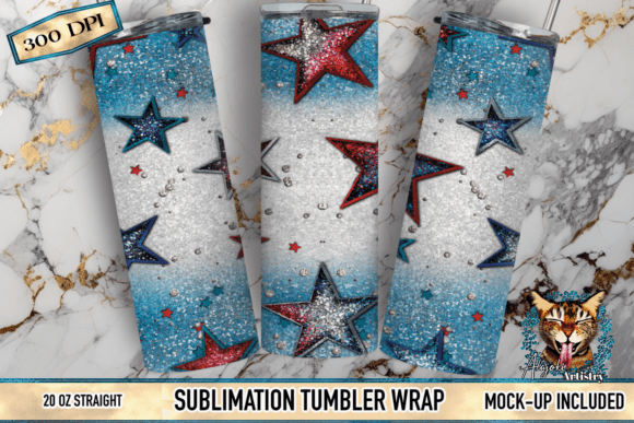 Download Patriotic Glitter Stars Sublimation - Sublimation Collection