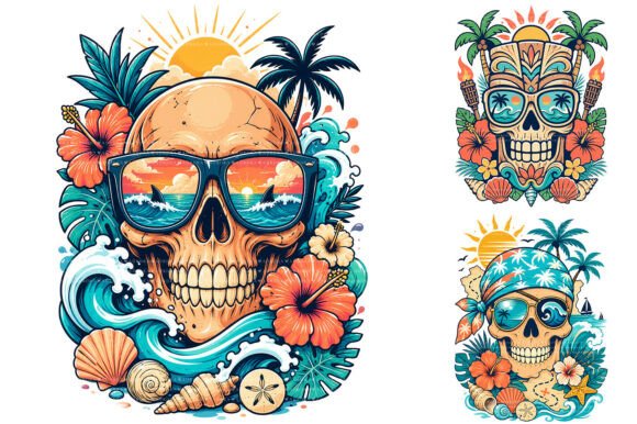 Download Tropical Skull Summer Sublimation PNG - Sublimation Collection