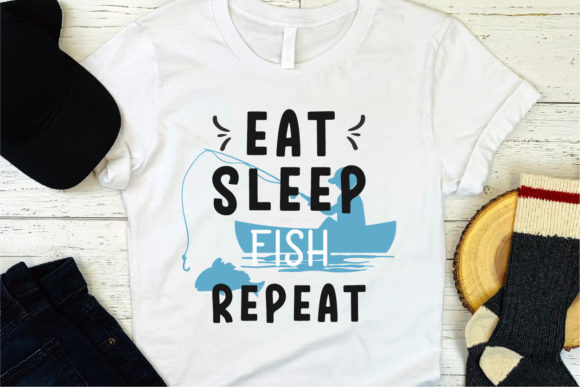 Download Eat Sleep Fish Repeat Sublimation Png - Sublimation Collection