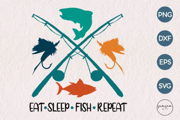 Download Eat Sleep Fish Repeat Sublimation - Sublimation Collection