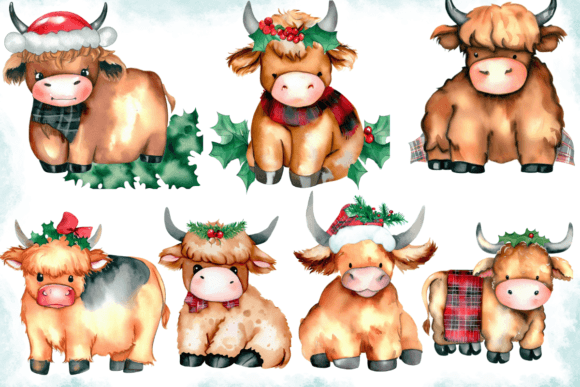 Download Watercolor Cute Highland Cow Sublimation - Sublimation Collection