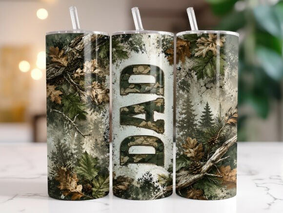 Download Camo Dad 20oz Tumbler Wrap Sublimation - Sublimation Collection