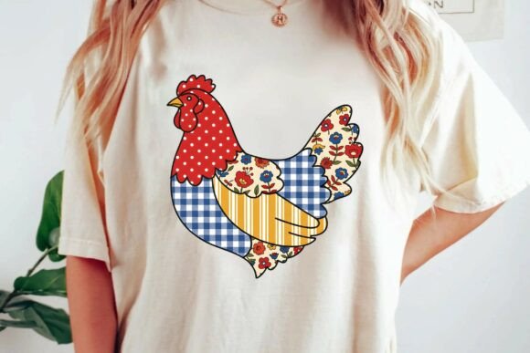 Download Rustic Country Patchwork Hen Farmhouse Sublimation Clipart Png - Sublimation Collection